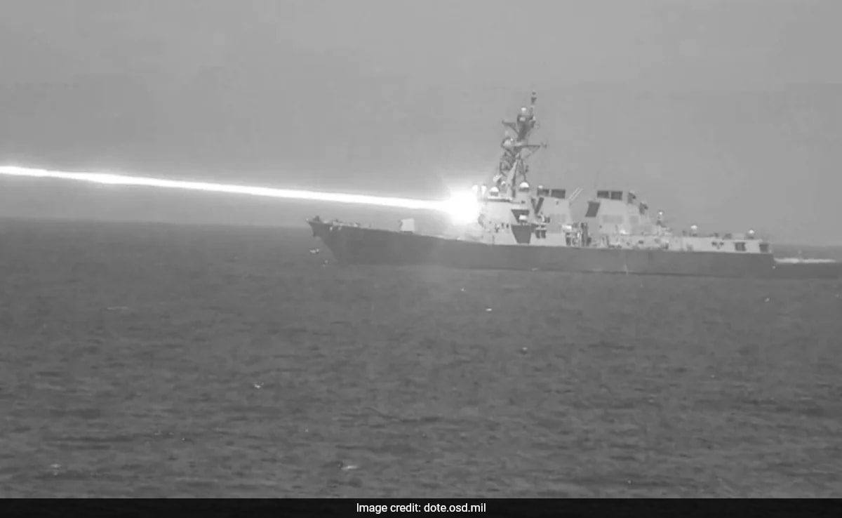 Incredible photo of the US Navy’s high -power laser weapon ‘hellus’ levels